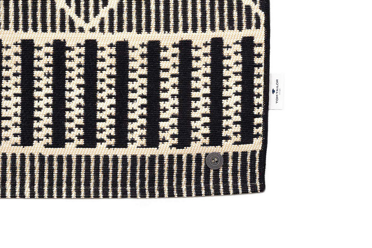 OUTDOORTEPPICH 120/180 cm Schwarz  - Schwarz, Basics, Textil (120/180cm) - Tom Tailor