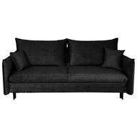 SCHLAFSOFA Flachgewebe Schwarz  - Schwarz, Design, Holz/Kunststoff (216/96/102cm) - MID.YOU