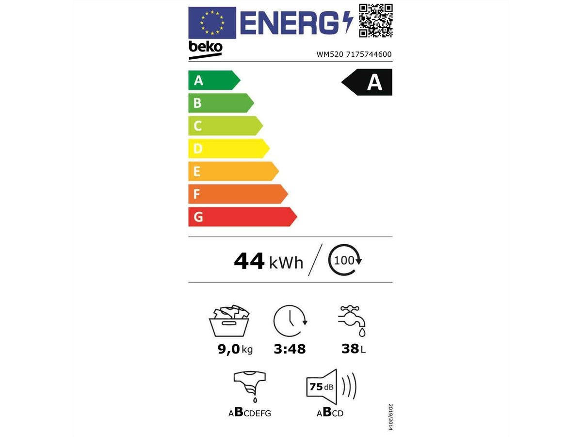 WASCHMASCHINE WM520   - Grau, Basics, Metall (60/84/58cm) - Beko