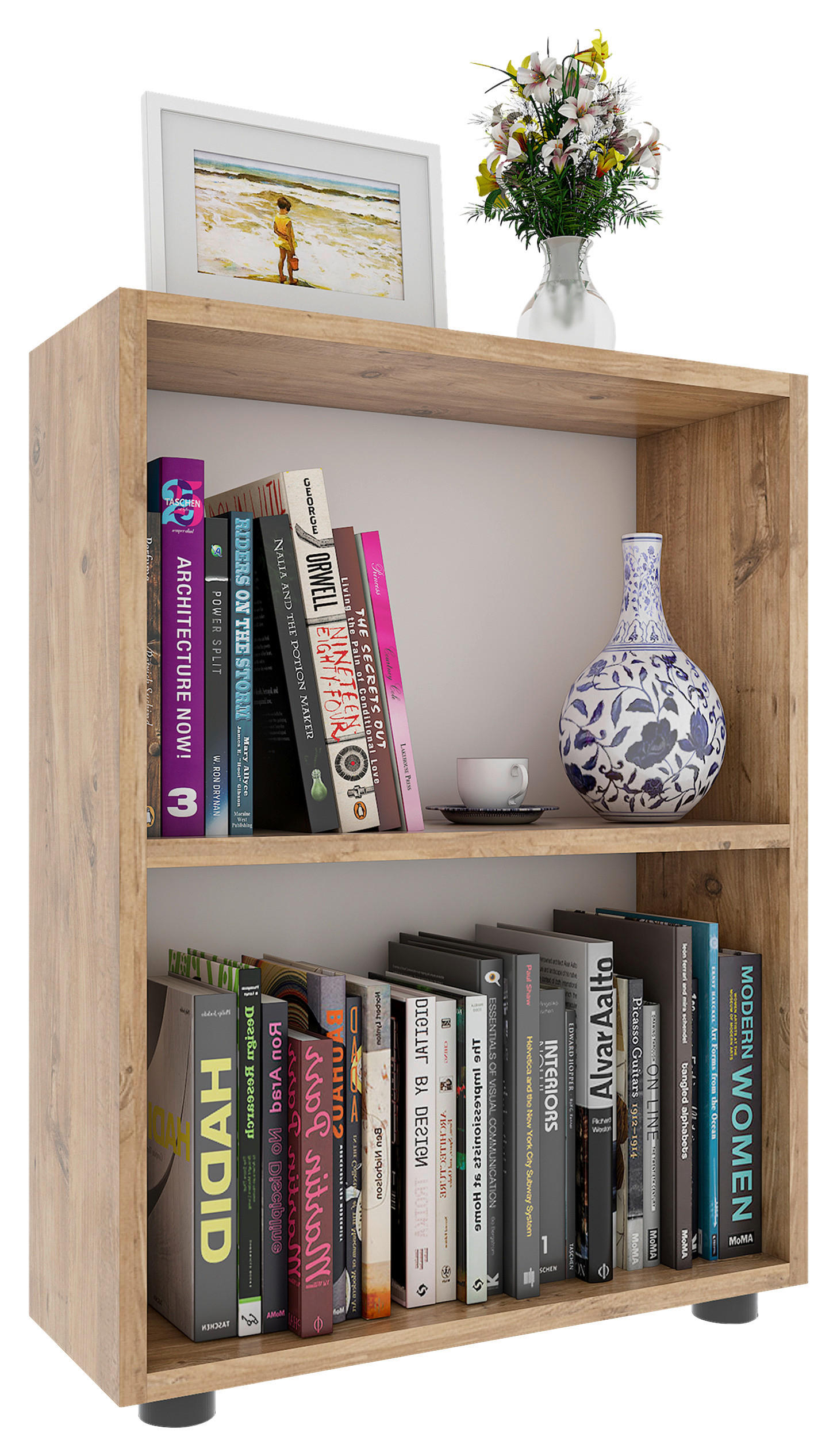 Regal Stehend Bulas 55 cm Honigeiche Dekor