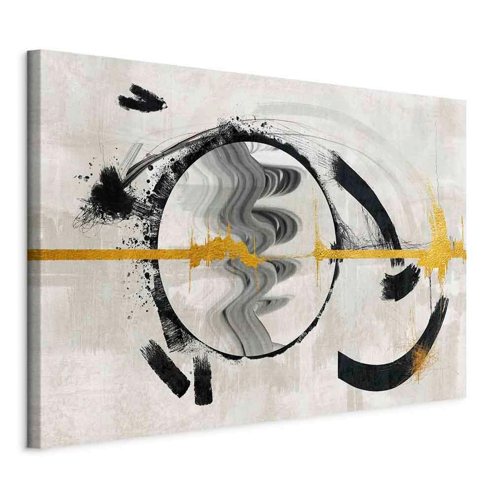 Leinwandbild Golden Thread Schwarz Hellgrau B: 120 Cm