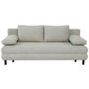 SCHLAFSOFA Webstoff Taupe  - Taupe/Schwarz, Design, Textil/Metall (197/84/92,5cm) - home24