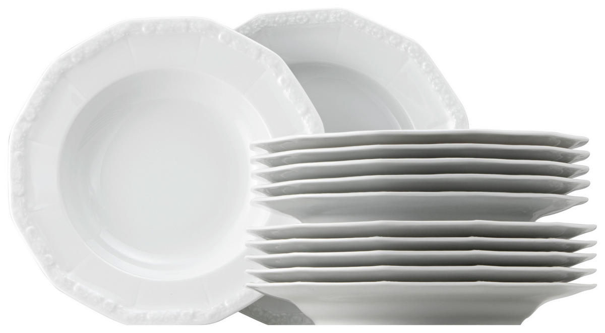 TAFELSERVICE Maria weiß 12-teilig  - Weiss, Basics, Keramik - Rosenthal