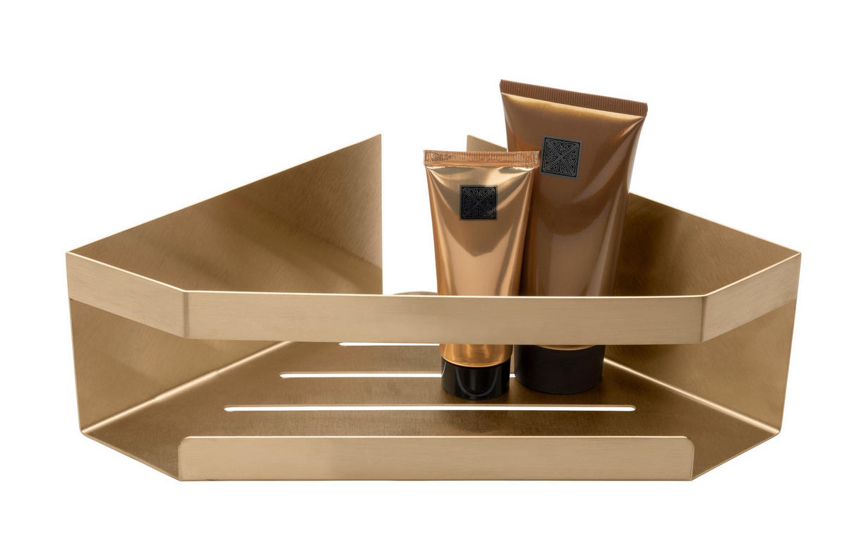 DUSCHABLAGE - Goldfarben, KONVENTIONELL, Metall (28,5/8/18cm) - Schöner Wohnen