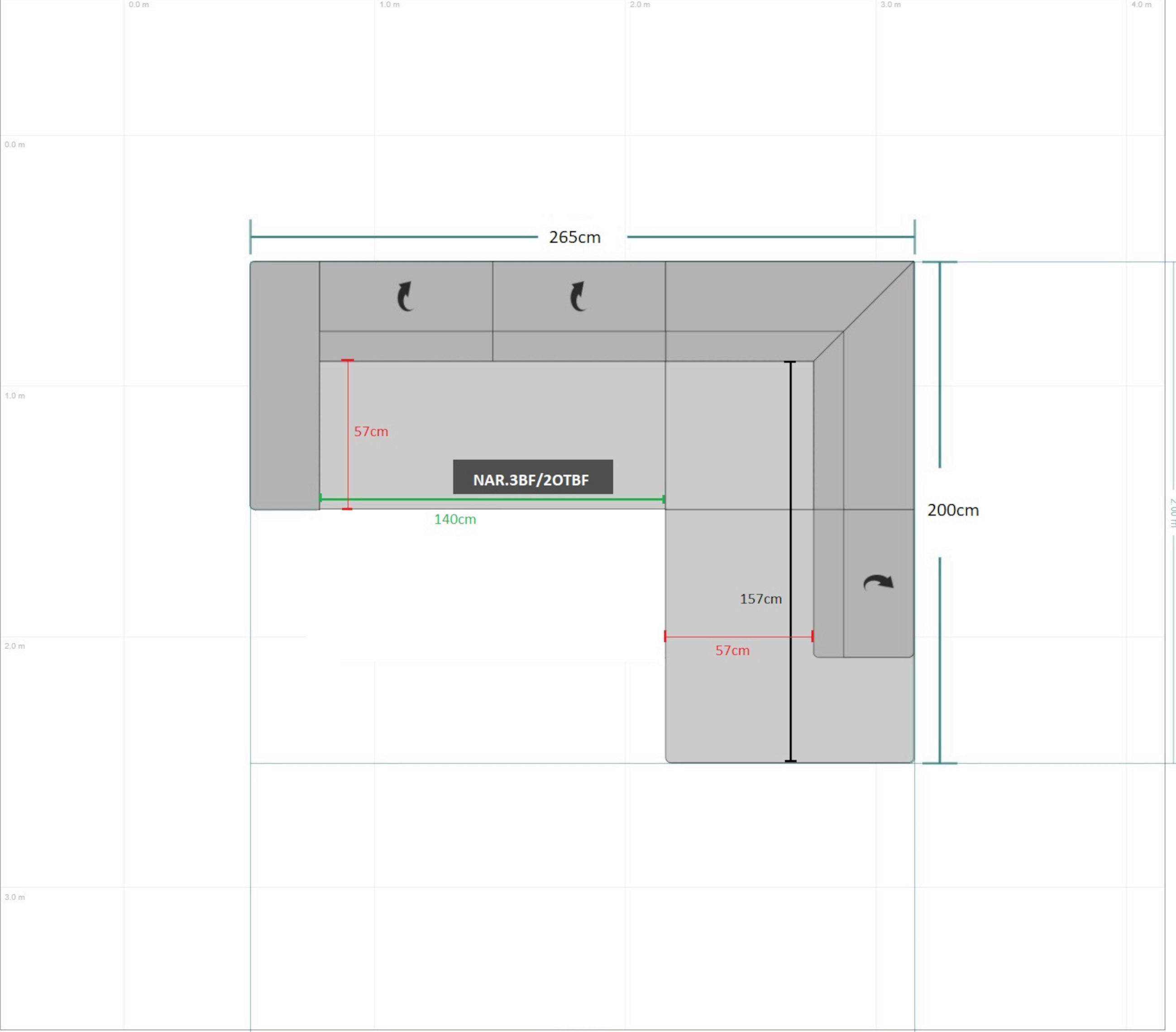 Thumbnail - Stylife Ecksofa, Hellgrau, Textil, Buche, vollmassiv, 5-Sitzer, Ottomane rechts, L-Form, 265x200 cm, Stoffauswahl, seite...