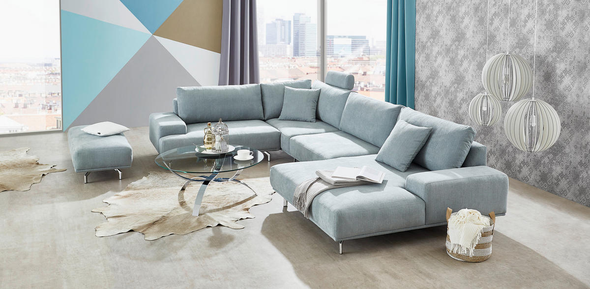 COUCHTISCH Metall, Glas 105/105/45 cm  - Chromfarben, Design, Glas/Metall (105/105/45cm) - Novel