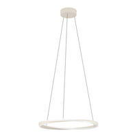 LED-HÄNGELEUCHTE Camerota 57/120 cm  - Sandfarben/Weiß, Design, Kunststoff/Metall (57/120cm) - Eglo