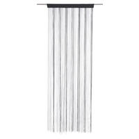 KONČANA ZAVESA crna, srebrna, bela - bela/srebrna, Osnovno, tekstil (90/245cm) - Boxxx