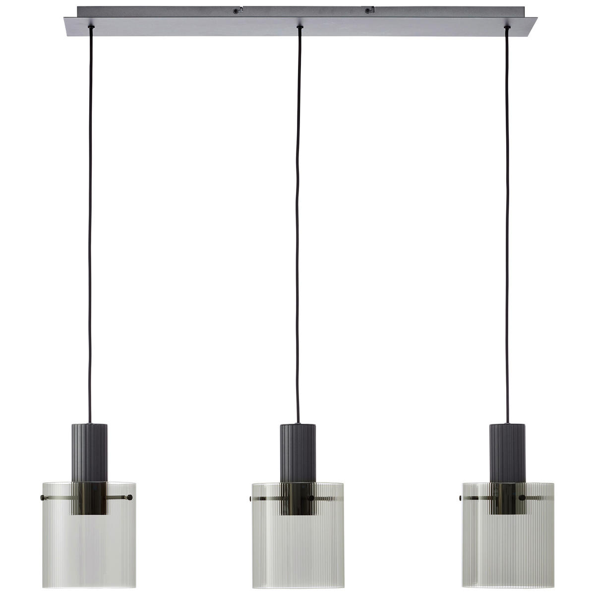 PENDELLEUCHTE 98/150/18 cm   - Anthrazit, Trend, Glas/Metall (98/150/18cm) - Brilliant