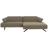 ECKSOFA in Struktur Beige  276/165 cm  - Anthrazit/Beige, Design, Textil/Metall (276/165cm) - Himolla
