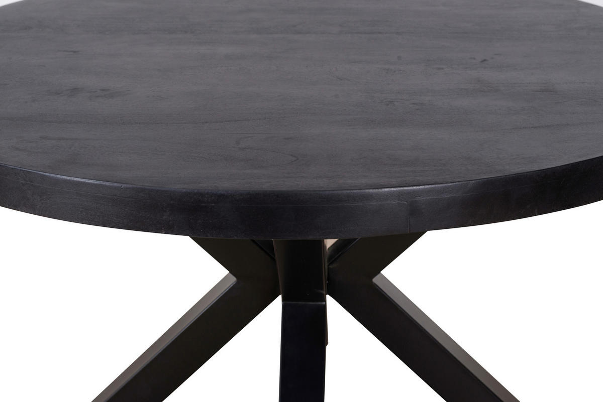 ESSTISCH in Holz, Metall 130/130/76 cm  - Schwarz, MODERN, Holz/Metall (130/130/76cm) - MID.YOU