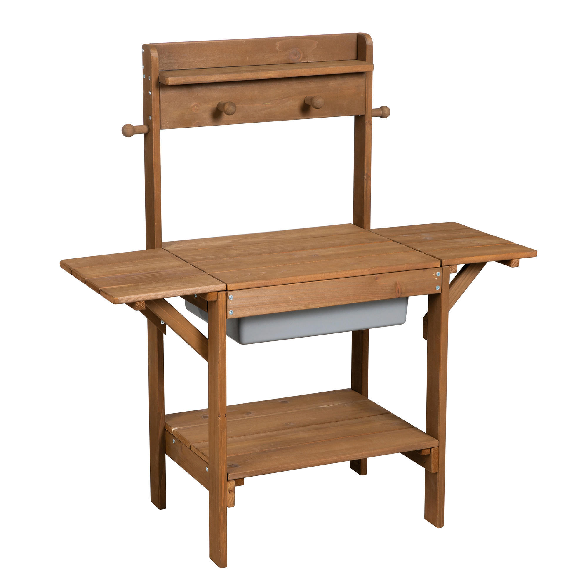 MATSCHKÜCHE - Teakfarben, Basics, Holz/Kunststoff (82/88,5/35cm) - Roba