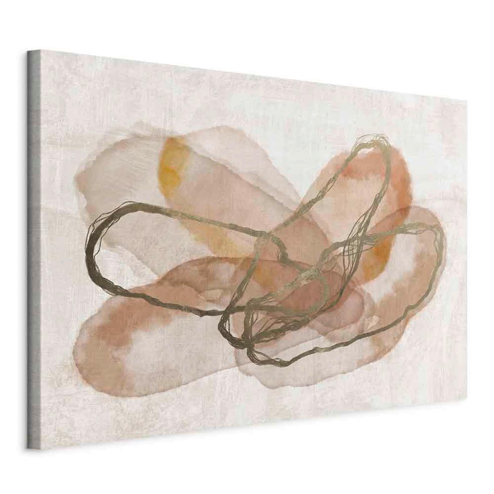 LEINWANDBILD Abstraktes 90/60/1,2 cm  - Beige, Basics, Holz/Textil (90/60/1,2cm) - artgeist