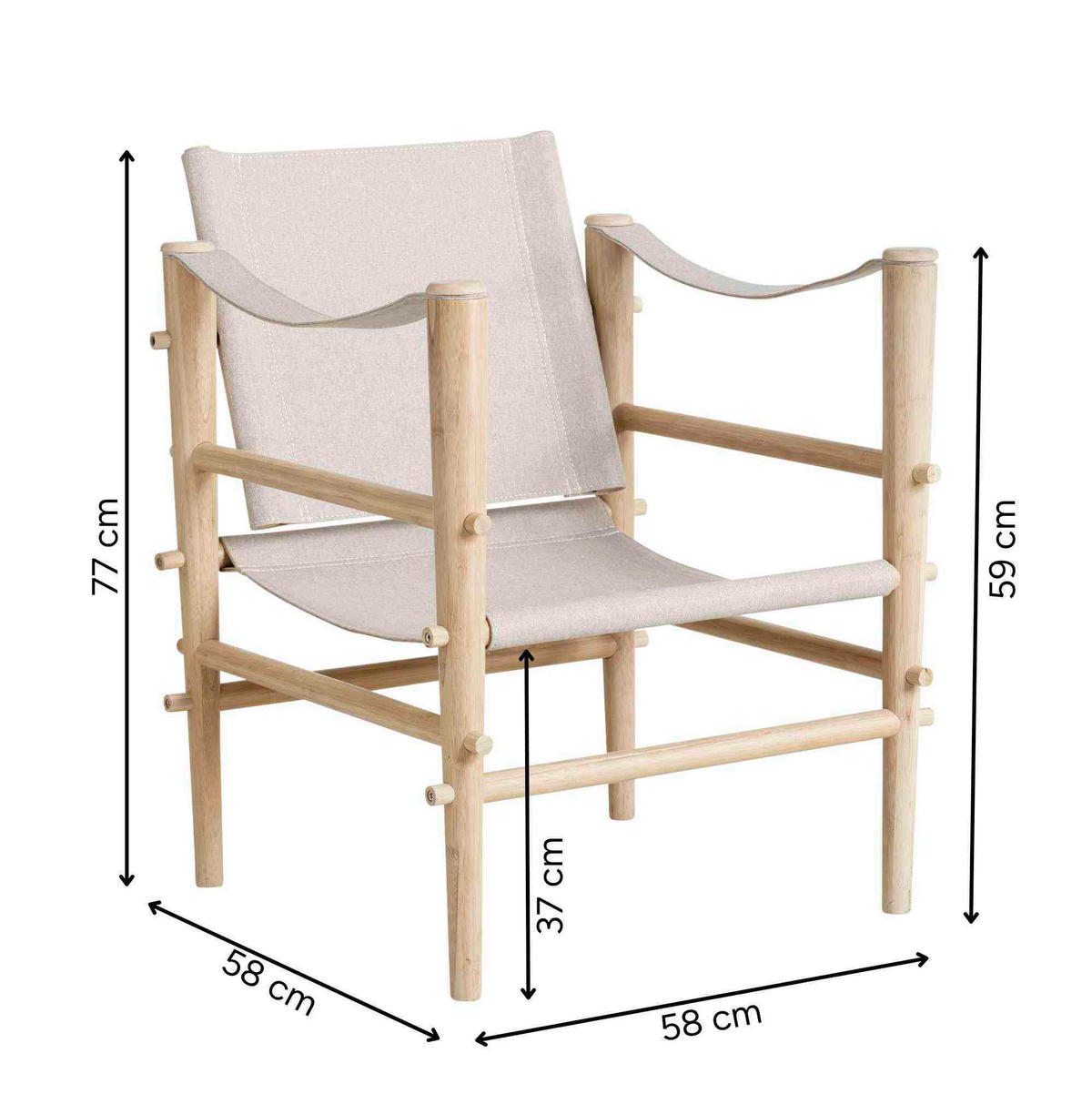 LOUNGESESSEL  - Beige/Naturfarben, Design, Holz (59/79/61cm) - MID.YOU