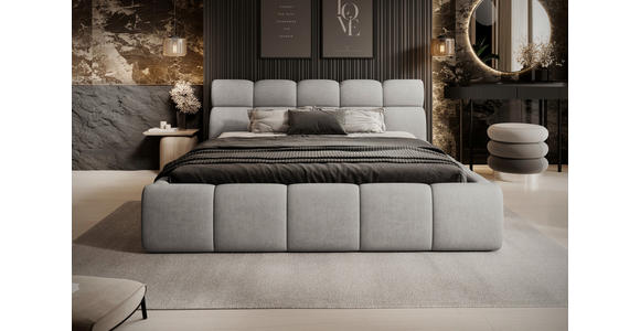 POLSTERBETT Beige 180/200 cm  - Beige/Schwarz, Design, Kunststoff/Textil (180/200cm) - Esposa