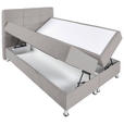 BOXBETT 140/200 cm  in Grau  - Chromfarben/Grau, KONVENTIONELL, Textil/Metall (140/200cm) - Carryhome