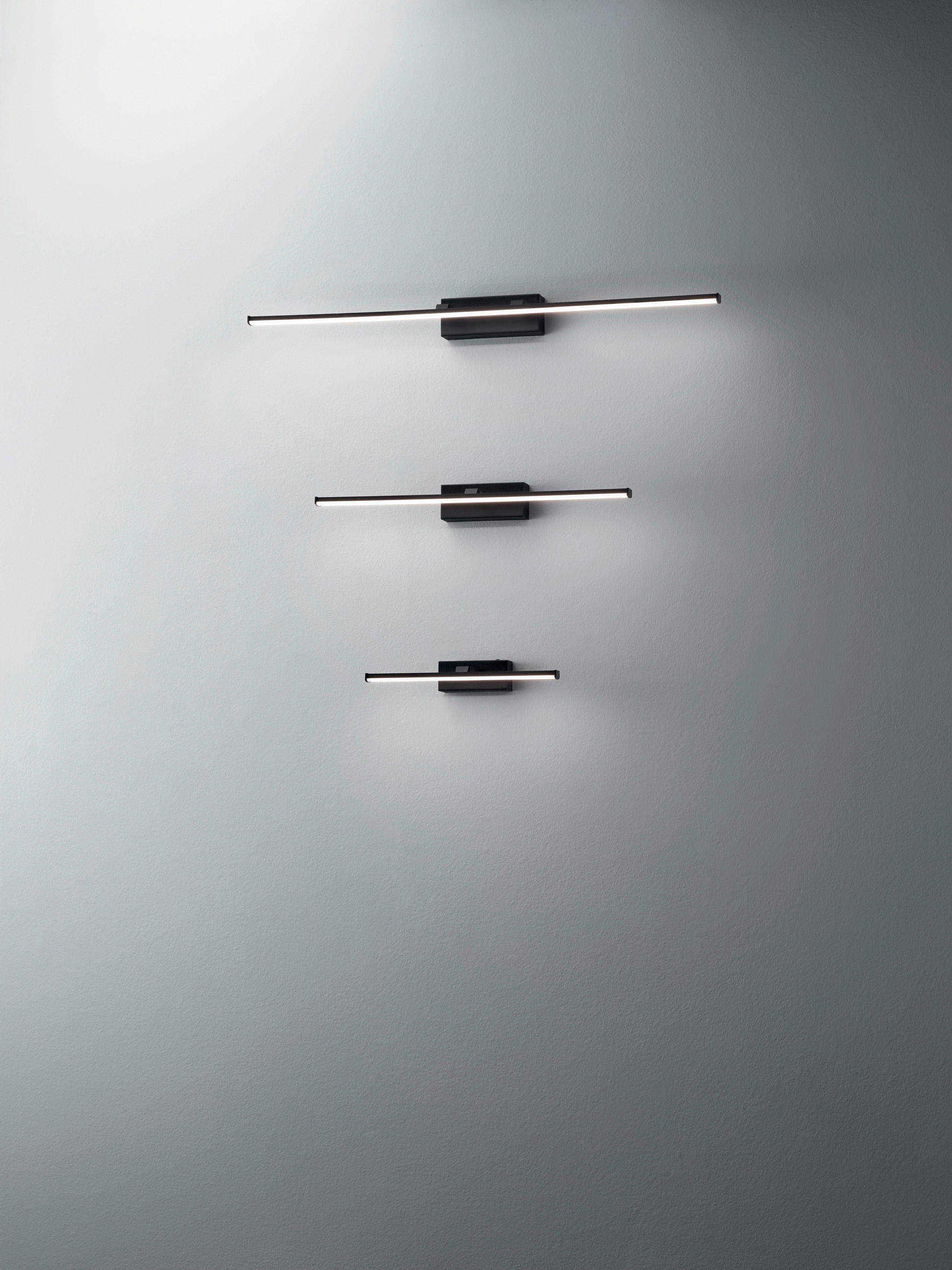 BADEZIMMER-WANDLEUCHTE Nala 30/9/4,5 cm   - Schwarz, Basics, Kunststoff/Metall (30/9/4,5cm) - Fabas Luce