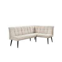 KLUPA KUTNA  bež  drvo, tekstil, drvni materijal      - bež/crna, Moderno, drvni materijal/drvo (240/161cm) - Livetastic