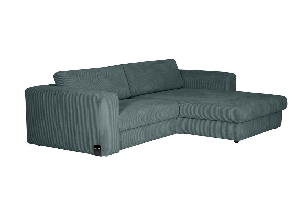 ECKSOFA JOOP Petrol Cord  - Petrol/Schwarz, KONVENTIONELL, Kunststoff/Textil (269/192cm) - Joop!