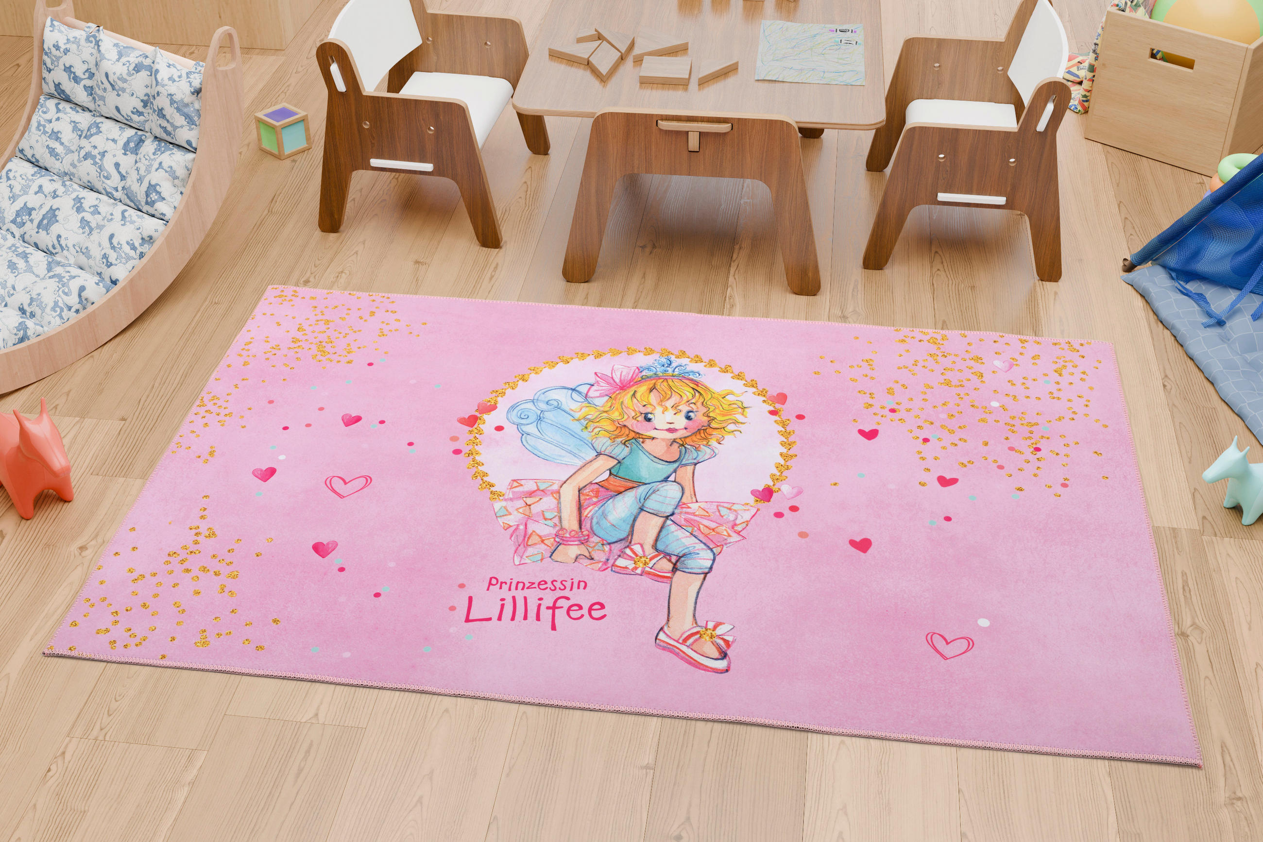 KINDERTEPPICH 80/150 cm Prinzessin Lillifee  - Hellrosa, Design, Textil (80/150cm)