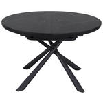 ESSTISCH in Metall, Keramik, Holzwerkstoff 120-160/120/76 cm  - Schwarz, Design, Keramik/Holzwerkstoff (120-160/120/76cm) - Novel