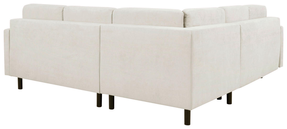 ECKSOFA in Beige  - Beige/Buchefarben, Design, Holz/Textil (242/242cm) - MID.YOU