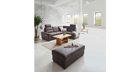 COUCHTISCH Wildeiche massiv 110/65/55-69 cm rechteckig Eichefarben  - Eichefarben, Design, Holz/Metall (110/65/55-69cm) - Linea Natura