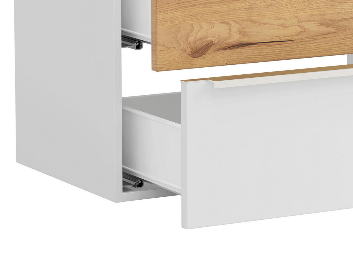 UNTERSCHRANK 40/54/35 cm   - Wildeiche/Edelstahlfarben, Trend, Holzwerkstoff/Metall (40/54/35cm) - Held