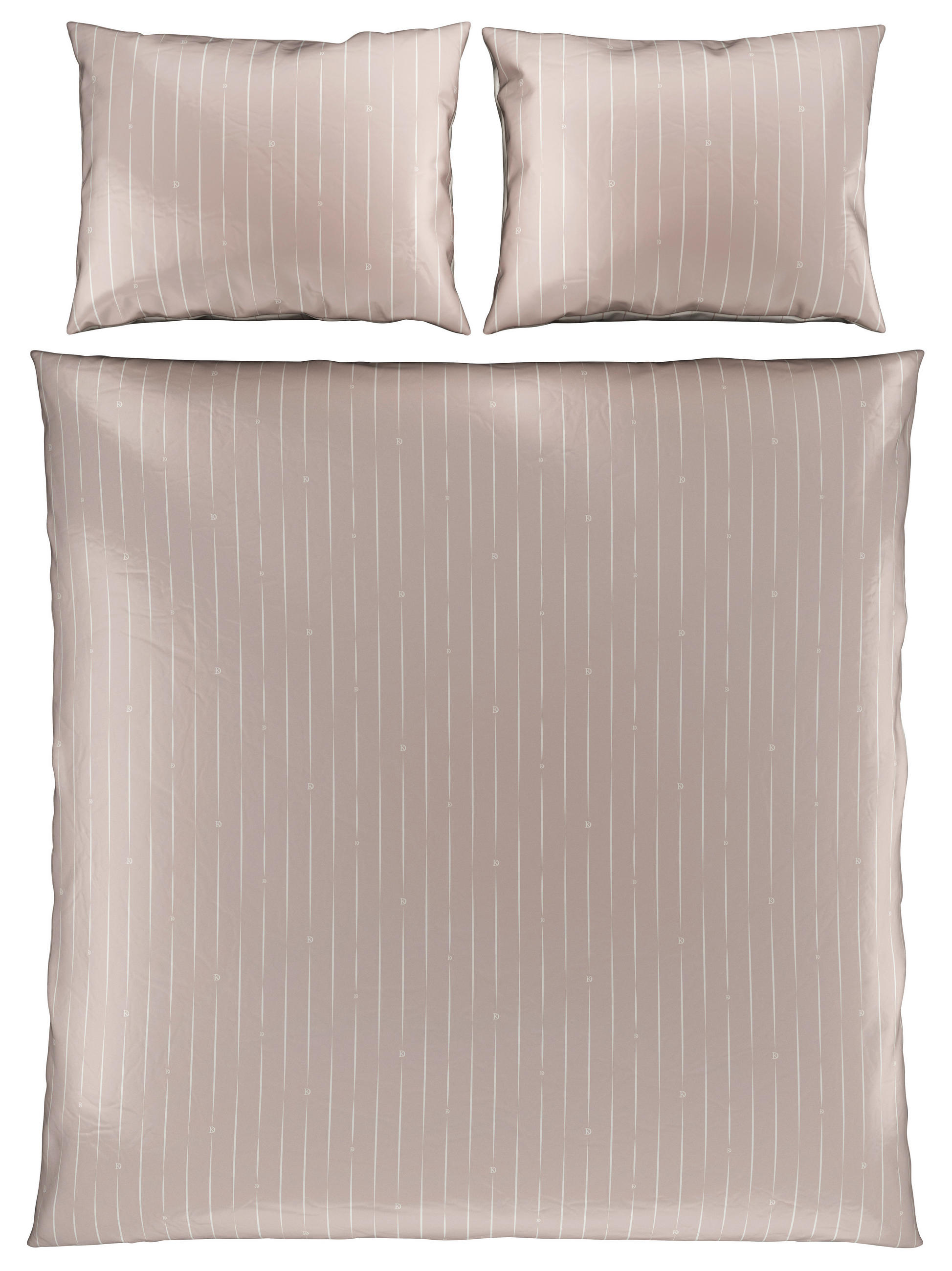 BETTWÄSCHESET Satin 200/210 cm  65 cm/100 cm  - Grau, Basics, Textil (200/210cm) - Dieter Knoll