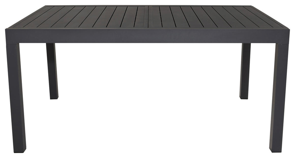 GARTENTISCH Metall Schwarz rechteckig  - Schwarz, KONVENTIONELL, Metall (160/100/75cm) - Gardenson