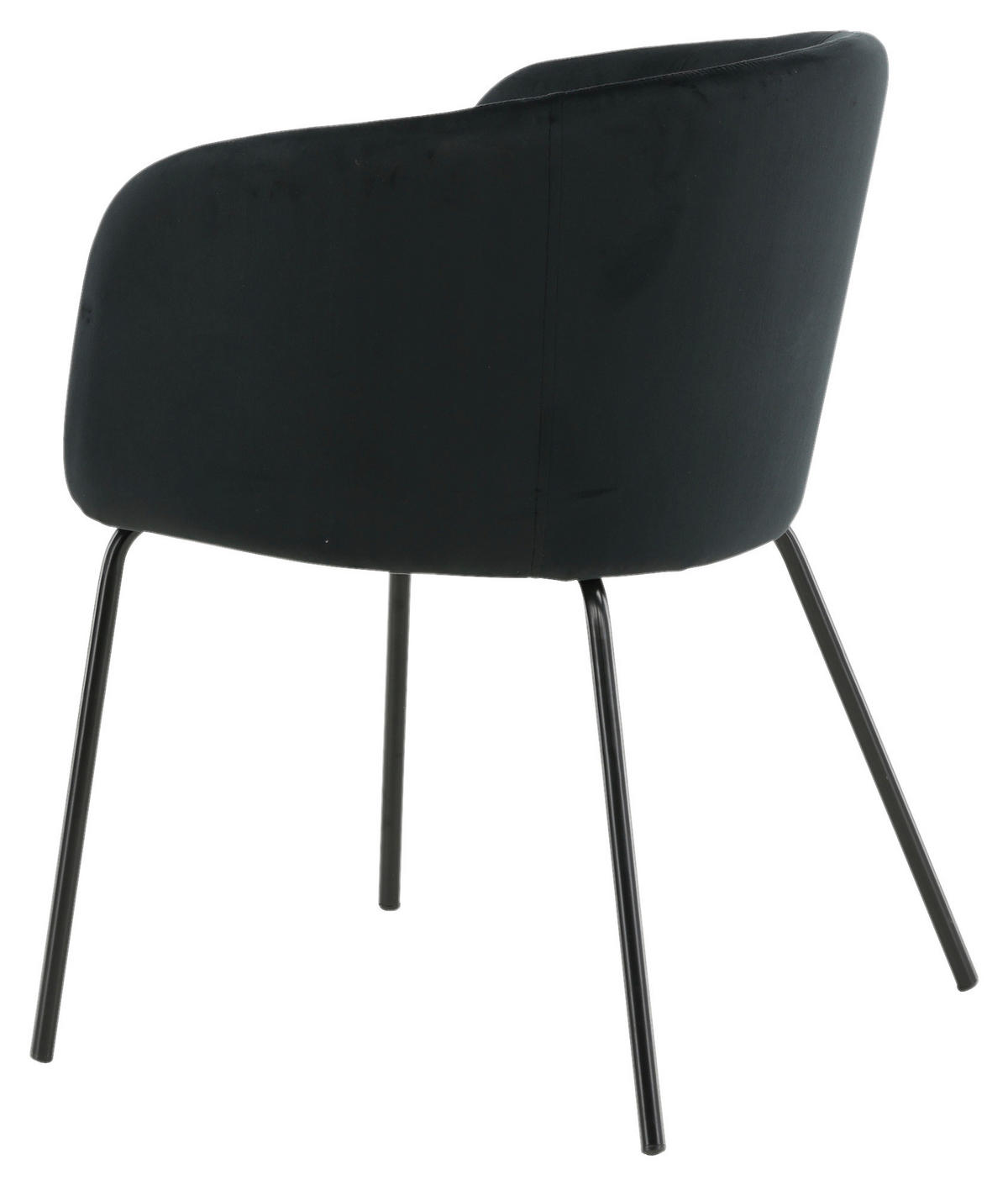 STOL järn sammet  - svart, Klassisk, metall/trä (55/78/55cm) - Livetastic