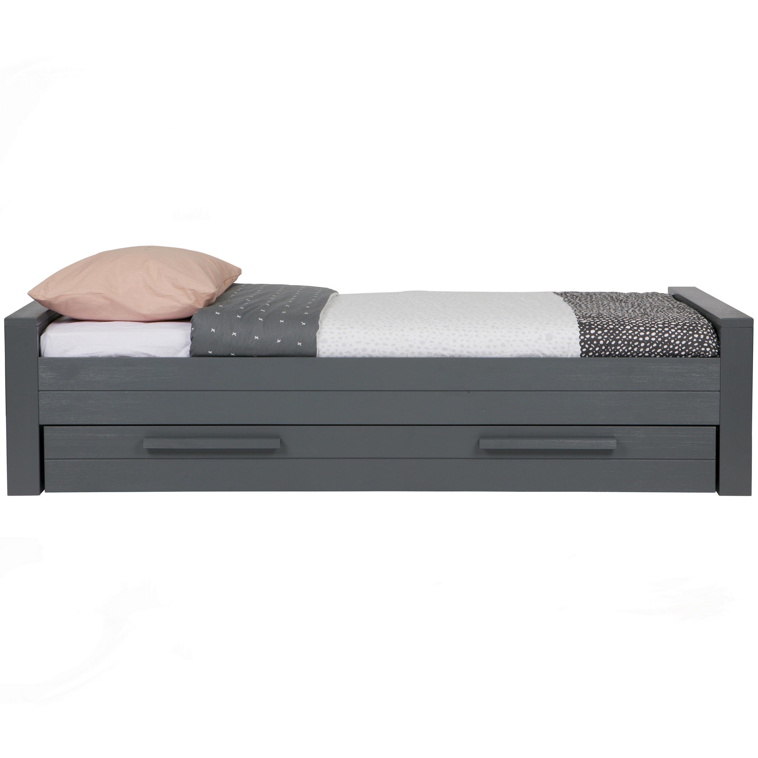 BETT 90/200 cm in Dunkelgrau - Dunkelgrau, Design, Holz (90/200cm) - Livetastic