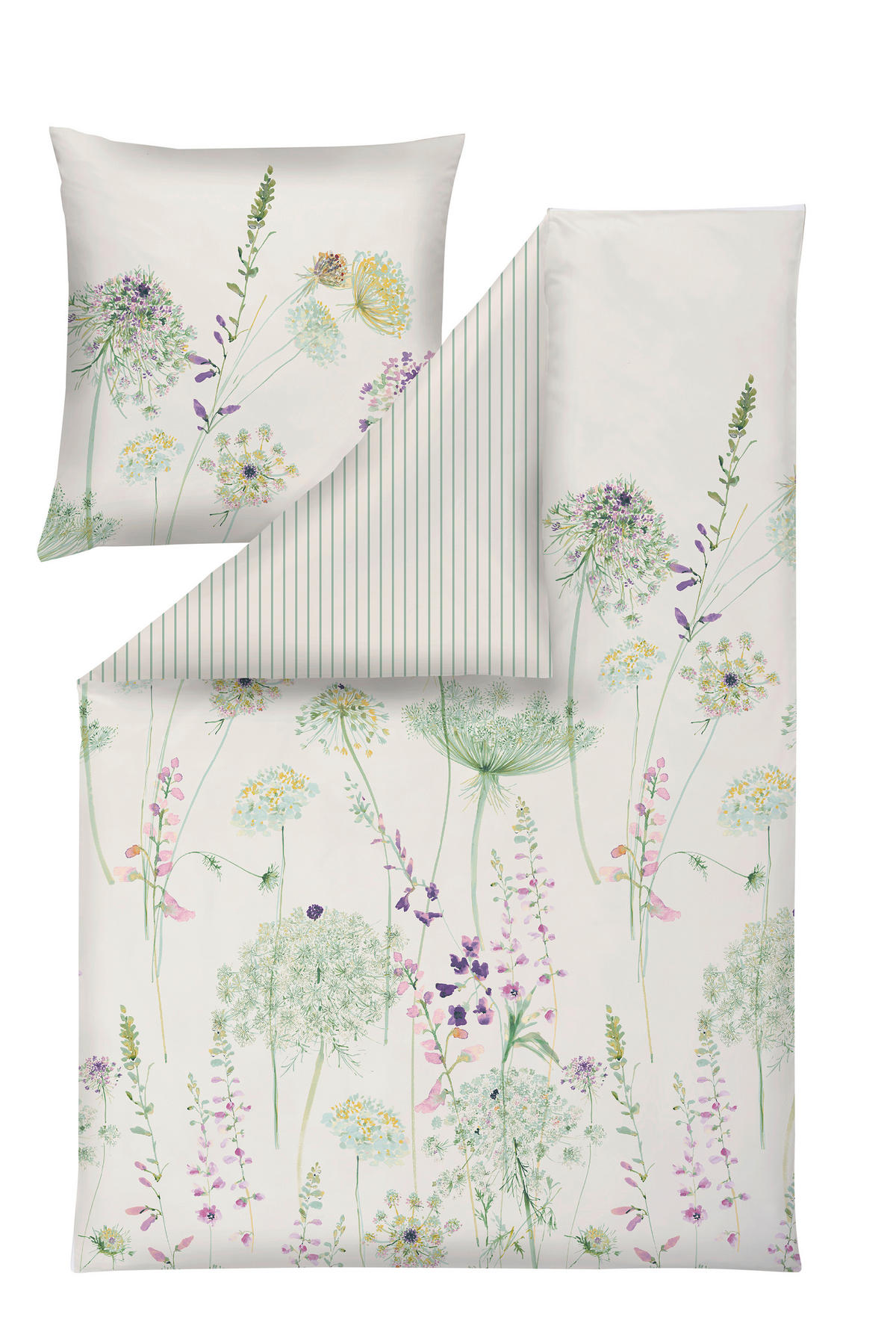 BETTWÄSCHE Impulse Makosatin 135/200 cm  - Naturfarben, Design, Textil (135/200cm) - Estella