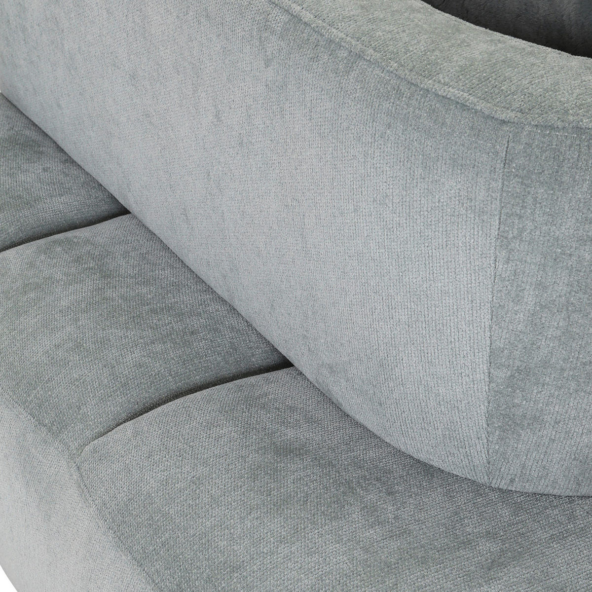 BIGSOFA Flachgewebe Mintgrün  - Salbeigrün/Schwarz, MODERN, Kunststoff/Textil (240/80/120cm) - Ambia Home