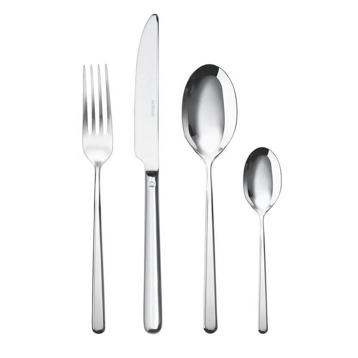 JEDILNI PRIBOR  Flatware  24-delni  nerjaveče jeklo   - Basics, kovina - Sambonet