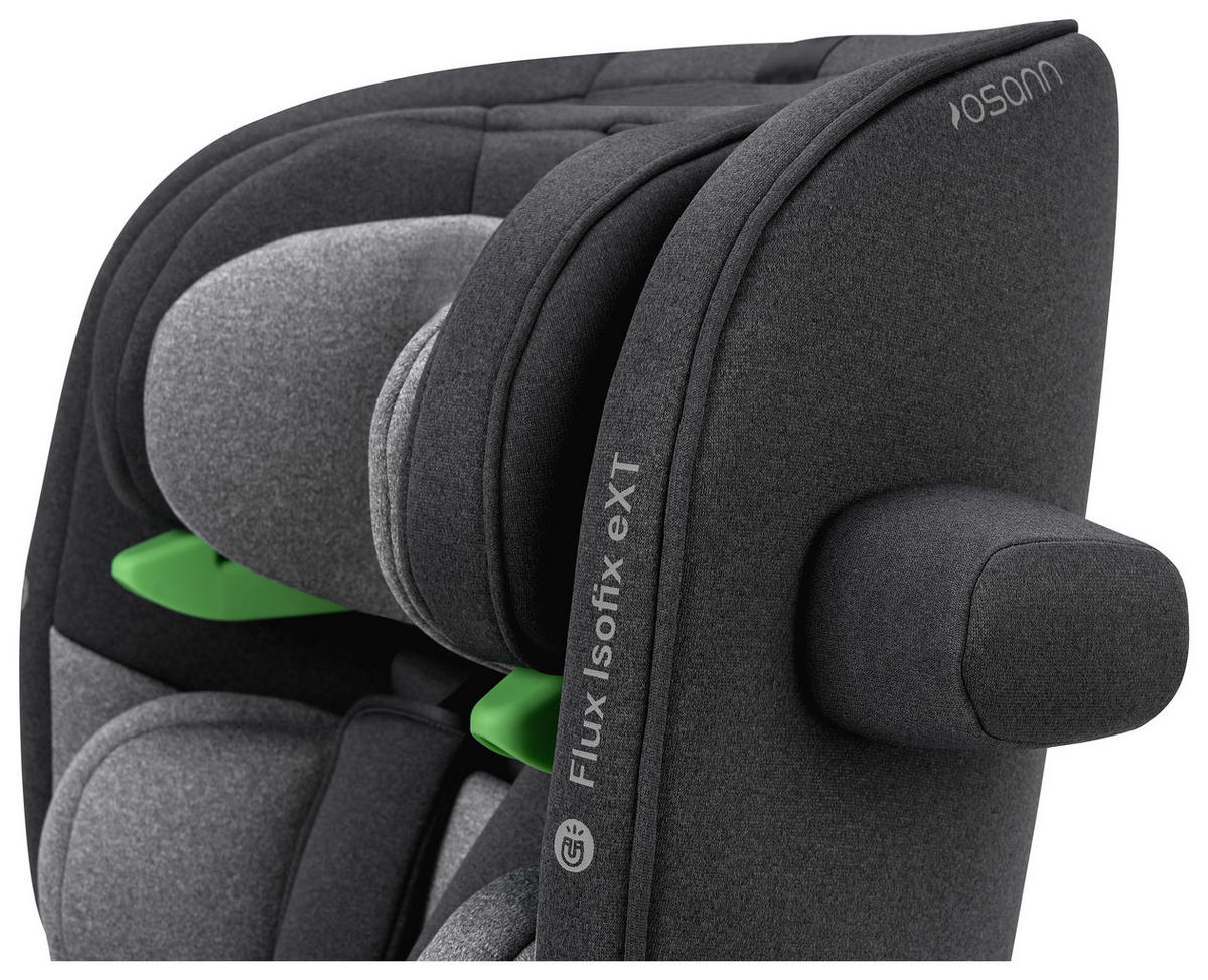 KINDERAUTOSITZ Flux Isofix eXT  - Schwarz/Grau, Basics, Kunststoff/Textil (44/61.5/47cm) - Osann