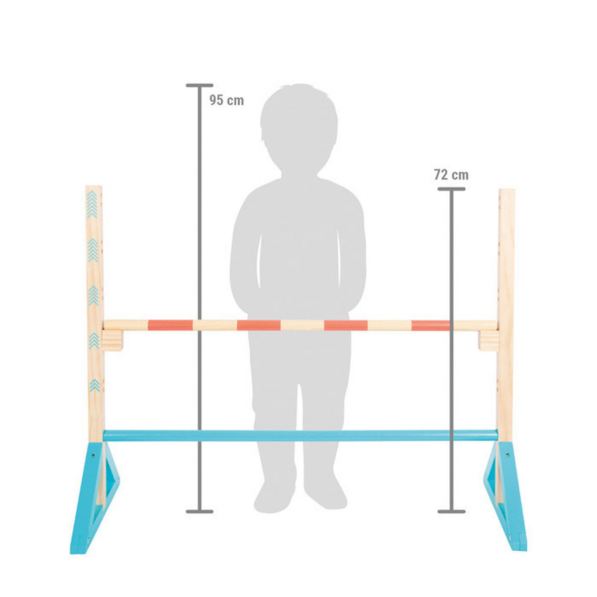 OUTDOORSPIEL XXL Active Multicolor  - Multicolor, Basics, Holz (91/72/33cm) - small foot
