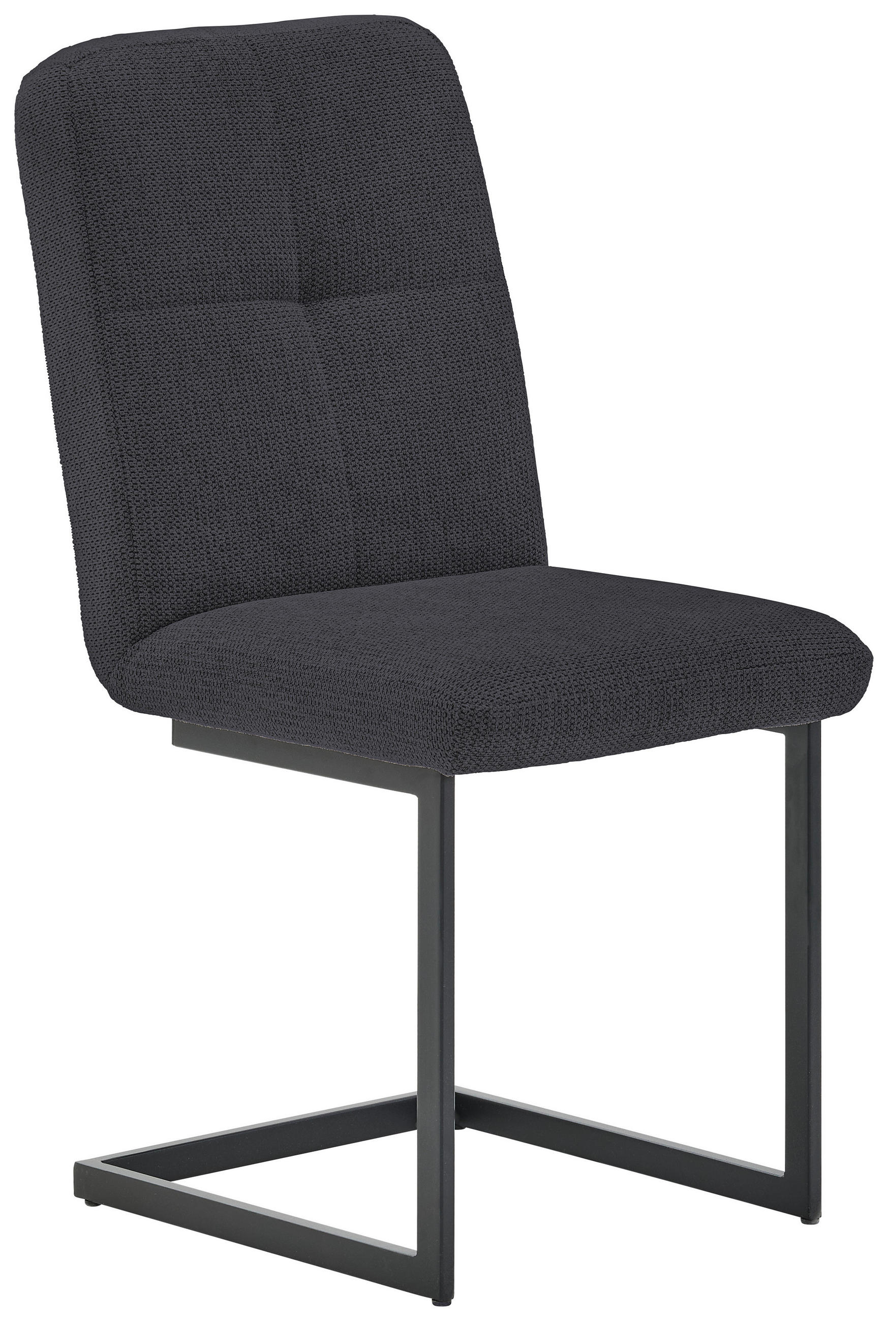 STUHL - Schwarz/Dunkelblau, Design, Textil/Metall (45/92,5/62cm) - Novel