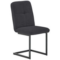 STUHL - Schwarz/Dunkelblau, Design, Textil/Metall (45/92,5/62cm) - Novel