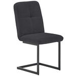 STUHL - Schwarz/Dunkelblau, Design, Textil/Metall (45/92,5/62cm) - Novel