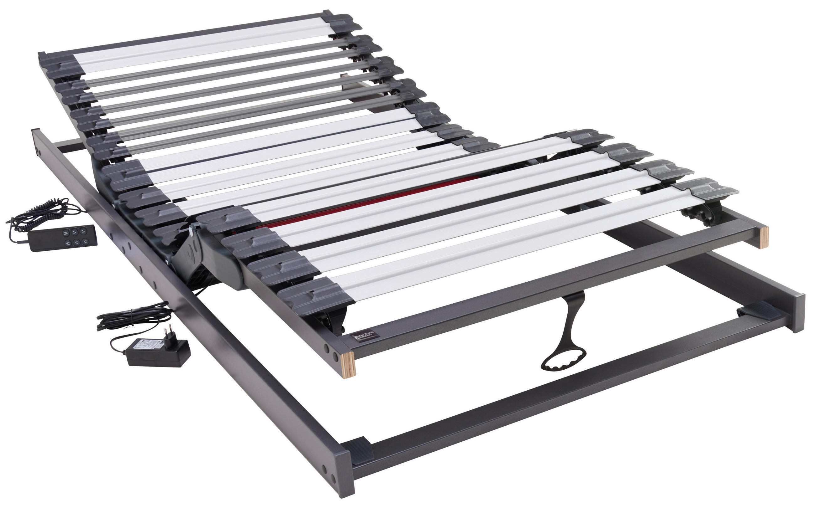 LATTENROST 90/200 cm Kopfteil, Fußteil verstellbar,  - Schieferfarben/Anthrazit, Basics, Holz/Kunststoff (90/200cm) - Dieter Knoll