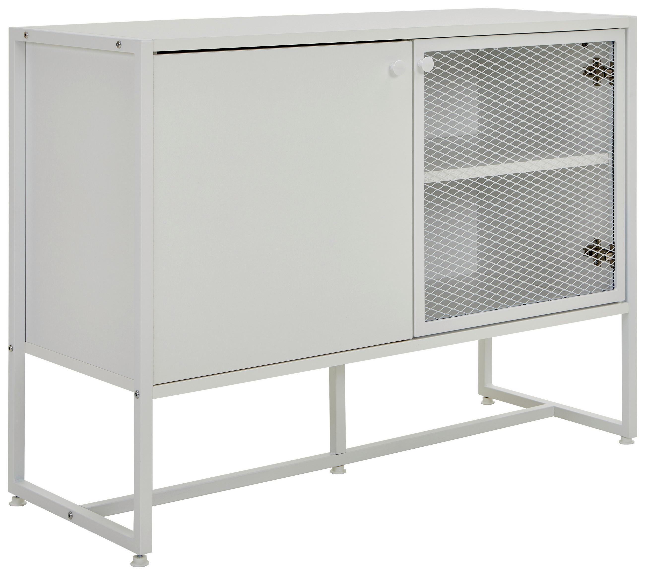 SIDEBOARD  in 100/75/41 cm  - Schwarz/Weiß, MODERN, Holzwerkstoff/Metall (100/75/41cm) - Novel