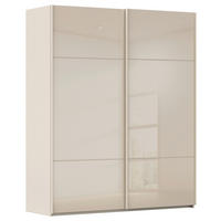 SCHWEBETÜRENSCHRANK 162/223/68 cm,  in Champagner, 2 Tür(en)  - Champagner, KONVENTIONELL, Glas/Holzwerkstoff (162/223/68cm) - Novel