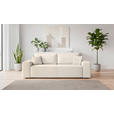 SCHLAFSOFA  in Cord Creme  - Creme/Schwarz, Design, Kunststoff/Textil (261/95/108cm) - Xora