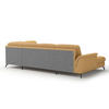 WOHNLANDSCHAFT Currygelb Kombination Echtleder/Stoff Vliesstoff  - Currygelb/Schwarz, MODERN, Leder/Textil (164/319/212cm) - Sit & More