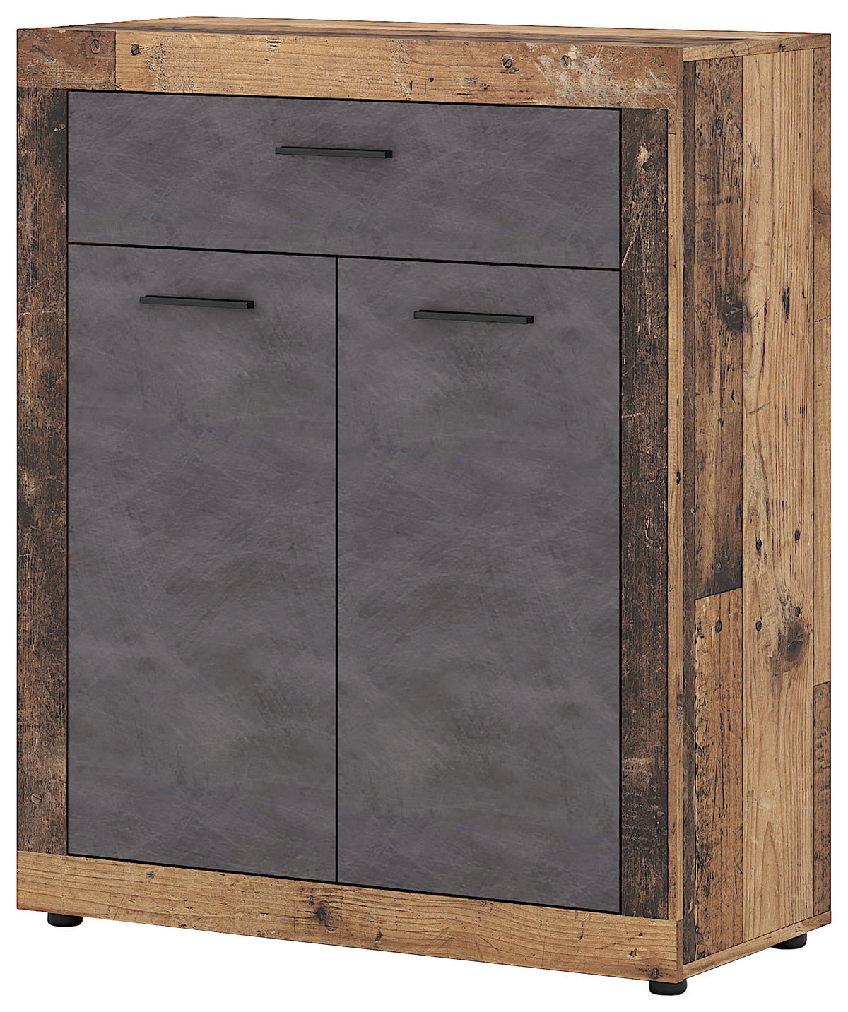 KOMMODE  in 88,9/107,7/40 cm  - Alteiche/Schwarz, Design, Holzwerkstoff/Kunststoff (88,9/107,7/40cm) - MID.YOU