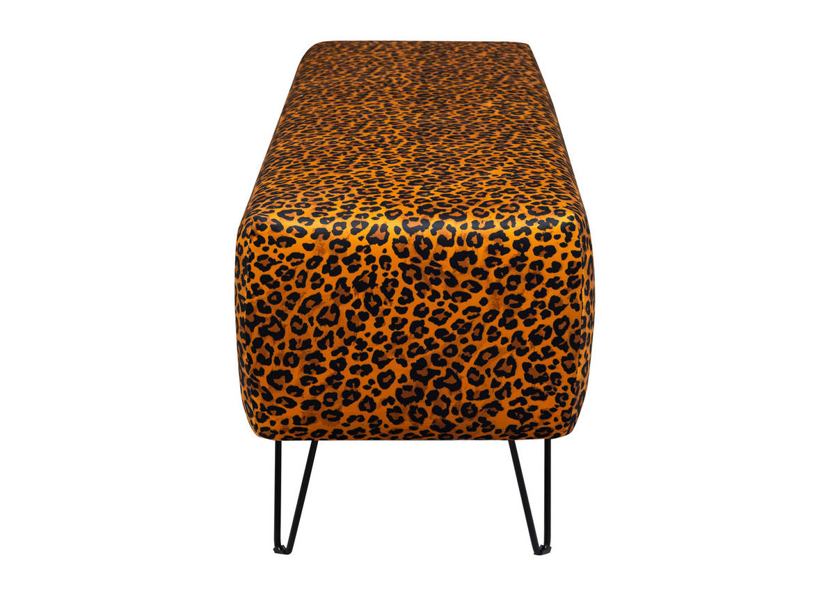 BETTBANK Webstoff Beigebraun  - Beigebraun/Schwarz, Design, Textil/Metall (142/47/48cm) - Esposa