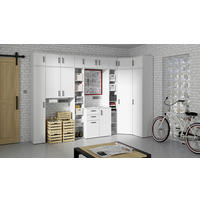 MEHRZWECKSCHRANK 80/195/40 cm  - Weiss/Anthrazit, Modern, Holzwerkstoff/Kunststoff (80/195/40cm) - Carryhome