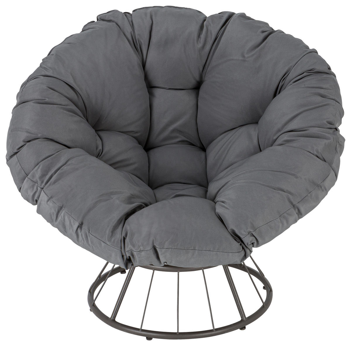 VRTNA FOTELJA  tamno siva  metal, plastika, tekstil      - siva/tamno siva, Lifestyle, metal/tekstil (96/76/90,5cm) - Ambia Garden