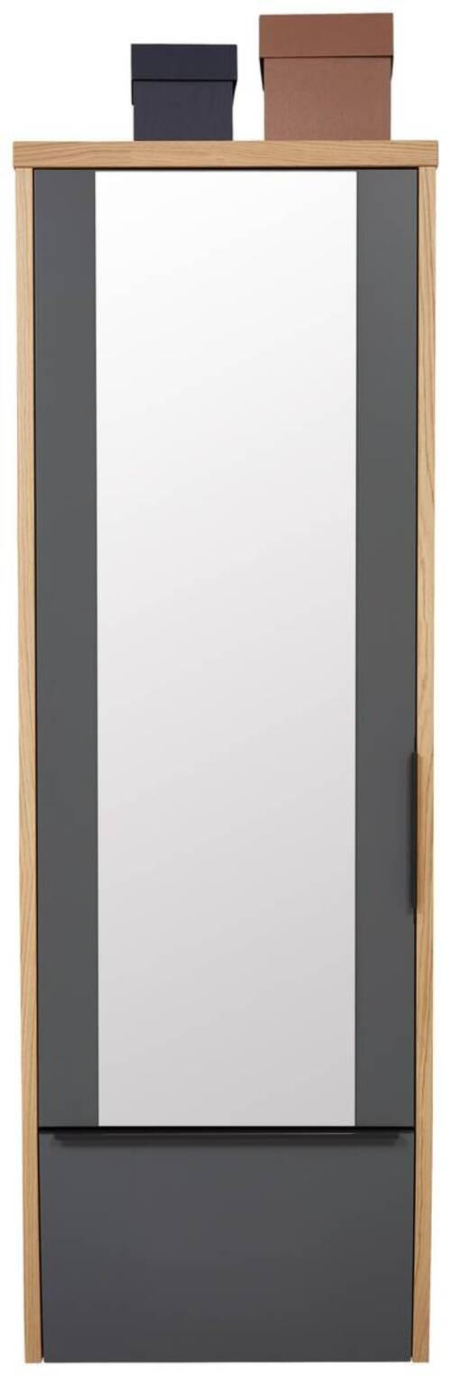 GARDEROBENSCHRANK 64/187/31 cm  - Eiche Bianco/Anthrazit, Design, Glas/Holzwerkstoff (64/187/31cm) - Dieter Knoll
